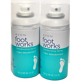 AVON FOOT WORKS DEODORIZING SPRAY BUNDLE F 2 FOOT ODOR PROTECTION / COOLS / DRY