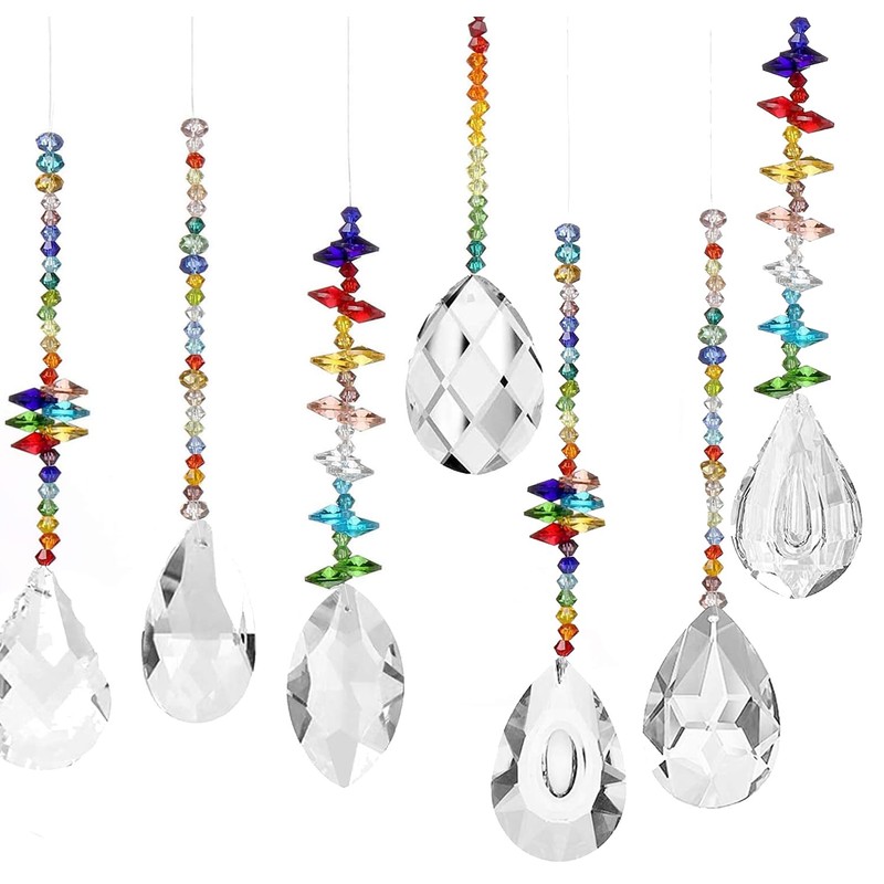 ToBeIT 9pcs Crystal Sun Catcher Conjures up Light Reflections Decorative