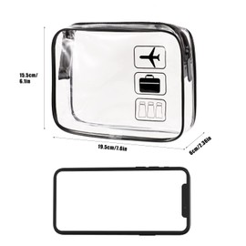 Pimoys 2 Pack TSA Approved Liquids Bags Clear Travel Toiletry Bag Waterproof Carry-on Toiletries Bag with Zipper Quart Size Clear Makeup Bag Cosmetic Bag for Women Men Airport Airline