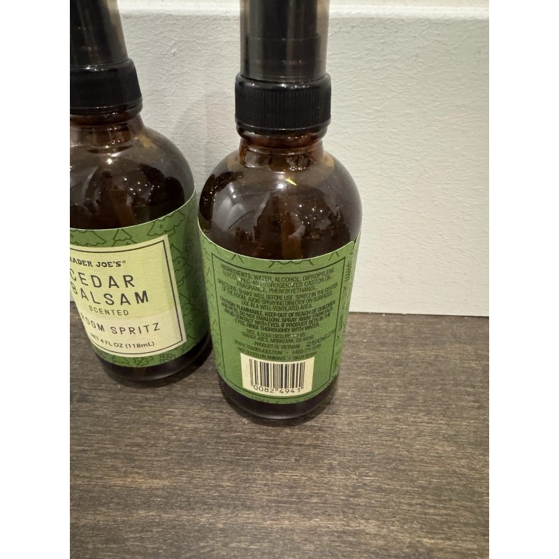 Jo!e 2X Trader Joe's Cedar Balsam Room Spritz Spray 4