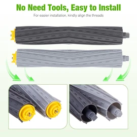 Replacement Parts for iRobot Roomba 800 900 Series 805 860 861 864 866 870 871 880 890 891 960 961 964 980 981 985, 1 set Main brush 3 Filters 3 Side Brushes & Screws
