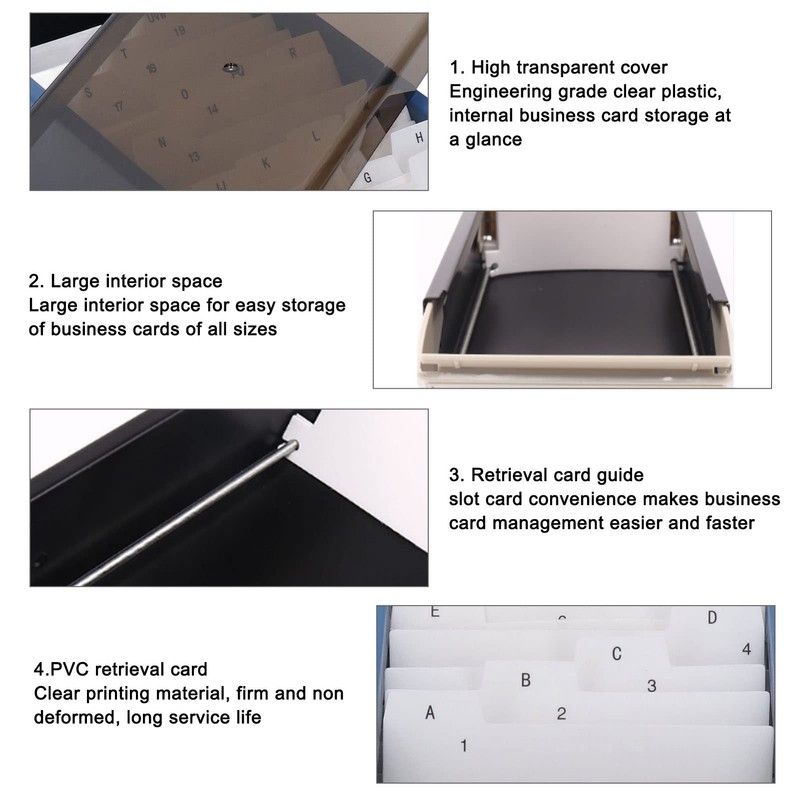 flexman Index Card Holder, 4.3 x 2.6 x 10.5 Inches,