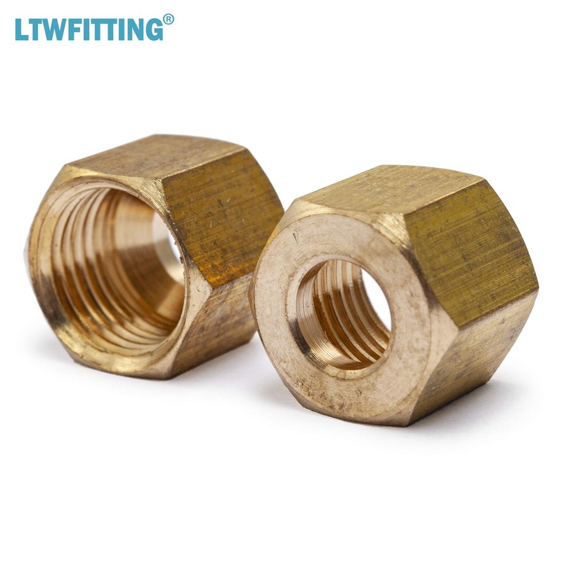 LTWFITTING Value Pack 1/4-Inch OD Brass Compression Insert,Sleeve Ferrule,Nut (Pack
