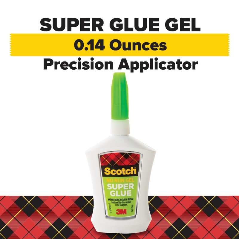 Scotch Super Glue Gel in Precision Applicator, .14 Ounces (AD125)