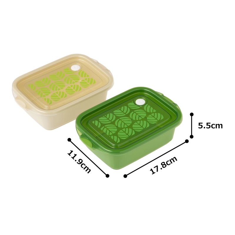 maebata 53112 Storage Container Set, 2 Pieces, Made in Japan,