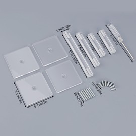 BOXOB 2uds Elevadores Combate para Miniaturas Voladoras, Altura Ajustable Plataforma Multinivel Soportes de Exhibición Combate de Terreno Acrílico para DND Juegos Mesa Accesorios Rol