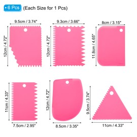 PATIKIL 6 Pcs Plastic Clay Scraper, 1 Set Pottery Tools Soft Carving Scraper Kit Clay Sculpting Tools Ceramics Cutter for Beginners Pottery Modeling, Pink