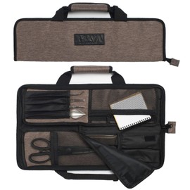 Asaya Chef Knife Roll Bag - 12 Pockets for Knives and Kitchen Utensils - Lightweight, Durable, and Stain Resistant Nylon - Perfect for the Traveling Chef - Knives not Included