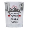 Ocala Florida Souvenir 2 Ounce Square Base Liquor Shot Glass