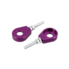 Set of 2 Chain Tensioners for Swingarm, Aluminium Anodised Purple - Simson S51, S50, SR50, Schwalbe KR51, SR4