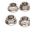 40pcs M10x1.25mm Hxagonal Flange Nuts Stainless Steel Rust Resistant Fine