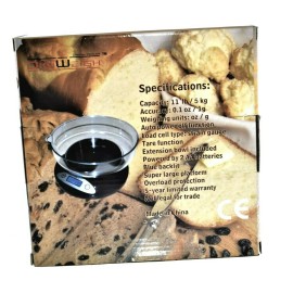 DIGIWEIGH DIGITAL TABLETOP SCALE WITH BOWL 11 POUND X 0.1 OZ-5000 KG