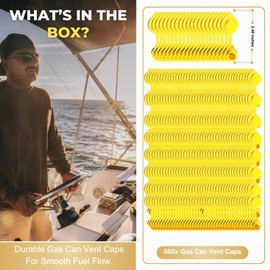 500 Yellow Fuel Gas Can Jug Vents/Cap Replacement Wedco Rotopax Gott Septer Anchor Blitz