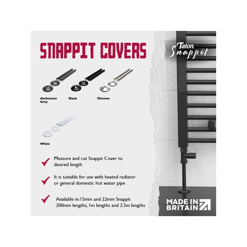 Talon - Snappit - Anthracite Grey Pipe Cover - Pipe