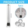 1 Pcs Cocktail Muddler, Stainless Steel Muddler with Grooved Head,