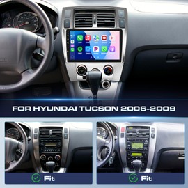 【Upgrade Cooling】 Fecimodiv [2+64G] Car Radio for Hyundai Tucson 2006 2007 2008 2009 with Wireless CarPlay Android Auto, 10.1" Touch Screen for Tucson Stereo with WiFi GPS Bluetooth AHD Backup Camera