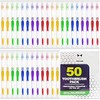 EcoFox Cepillos de Dientes Desechables Multicolor Empaquetados Individualmente 50 Piezas