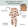 HonestBaby Non-Slip Footed Pajamas One-Piece Sleeper Zip-Front Pjs 100% Organic