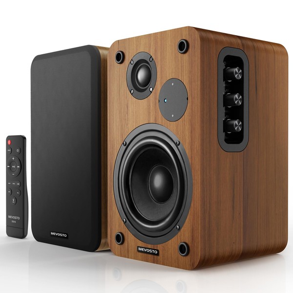 Active Bookshelf Speakers 36W RMS - BT 5.4 Wireless Speaker