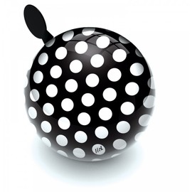 Liix Mini Ding Dong Bicycle Bell Polka Big Dots White