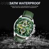 NAVIFORCE Sport Watches for Men Analog Quartz Chronograph Leather Strap