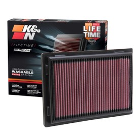 K&N Filtro de aire del motor: reutilizable, limpio cada 75.000 millas, lavable, filtro de aire de repuesto para coche: compatible con Toyota/Lexus 200