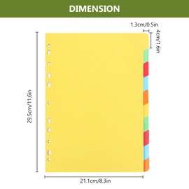 Eagle Five Colors Durable Paper Folders Fan Dividers Multi Punched A4 10 Piece