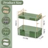 Shuang Qing Countertop Storage - 2 Tier Green, Bathroom Counter