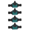 4pcs Hose Quick Connector, Plastic Leakage Proof Dual Garden Hose
