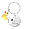 Smilelife Inspirational Keychain Funny Ducking Key Chain Lucky Duck Charms