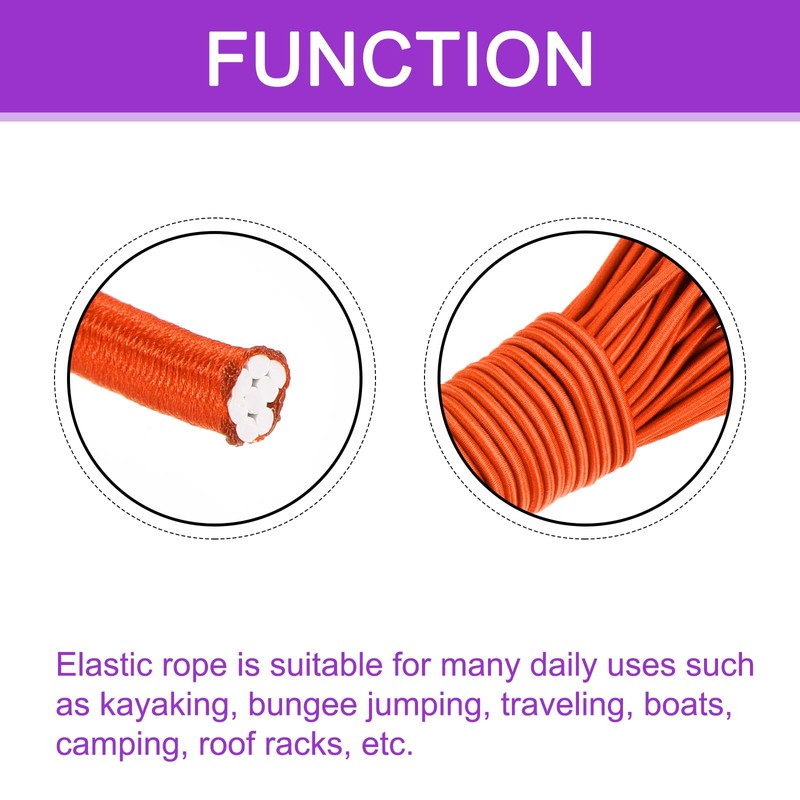 DMiotech 3mm Shock Cord, 17 M Orange Bungee Cord Tent
