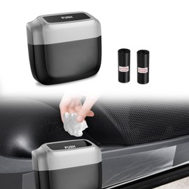 WINUERK - cubeta de basura para coche, organizador de asiento delantero, cubeta de basura con tapa, almacenamiento de basura para coche, accesorios organizador de coche, mini cubeta de basura