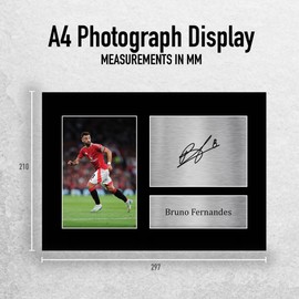 HWC Trading Bruno Fernandes Printed Signed Autograph Picture for Fans and Supporters - A4