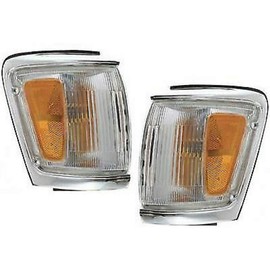 For 1992-1995 Toyota 4Runner Parking/Cornering Lights Driver and Passenger Side Pair Chrome For TO2520147