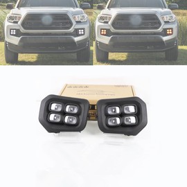 2 luces antiniebla DRL de coche para Toyota Tacoma 2016 2017 2018 2019 2020 2021 2022 luces LED diurnas de luz diurna para coche