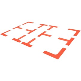 Eco Walker Court Lines Marker Kit Throw Down Markers Create Your Own Mini Pickleball Tennis Court (Red T L Shape)