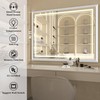 Wansi Shine LED Bathroom Mirror: 40x32 Inch LED Bathroom Vanity