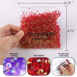 4mm 5000 Pieces Resin Rhinestone for Crafts, Jelly Rhinestones for Nail Art Makeup, Flatback Round AB Diamond Rhinestones, Charms Stones Clothes Shoes Cup DIY Crafts