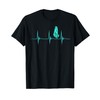 Windsurfer Heartbeat EKG Pulse Water Sport Windsurfing T-Shirt