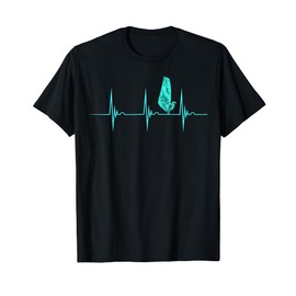 Windsurfer Heartbeat EKG Pulse Water Sport Windsurfing T-Shirt