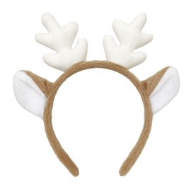 Makuki Reindeer Headband Set, Cosplay, Reindeer, Christmas Costume, Cute, Hair Ornament, Adults, Children, Women's, Men's, One Size Fits Most, White
