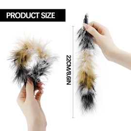 YOLUFER 6 PCS Replacement Feather Interactive Cat Toy Refills Cat Toy Wand Replacement Teaser Refills for Cat Kitty Toys