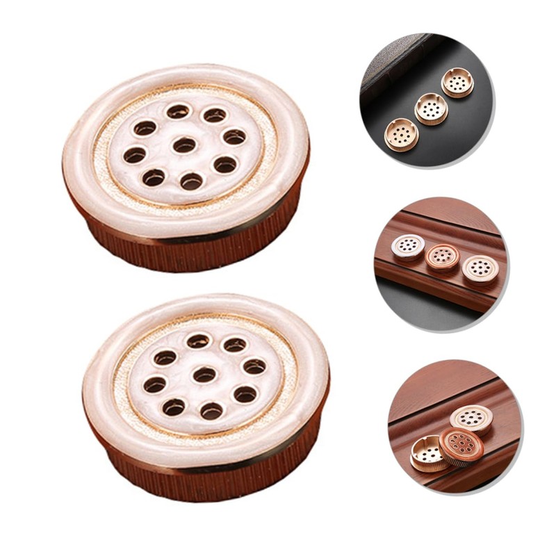 SEWACC 2pcs Round Air Vent Honeycomb Design for Ventilation Cabinets