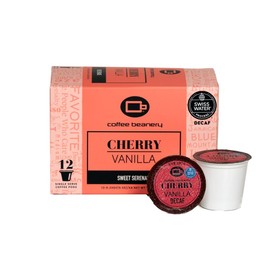 Cherry Vanilla Decaf Coffee Pods by Coffee Beanery | 12ct Flavored Decaf Coffee Pods Medium Roast Coffee Pods| 100% Specialty Arabica Coffee| Gourmet Coffee Pods