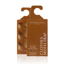 Hayden Hill Moth Traps for Clothes & Closets - 3-Pack - Refillable and Odor-Free Moth Monitoring - Moth Pheromones for Clothing Protection