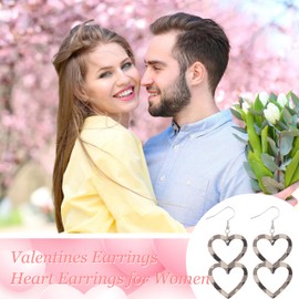 Valentines Day Earrings for Women Red Heart Earrings Love Envelope Dangle Earrings Cute Bear Earrings Valentines Day Accessories for Women Valentine's Day Gifts for Her