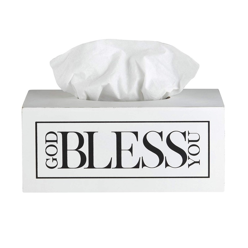 Creative Brands Faithworks - God Bless You Wooden Tissue Box