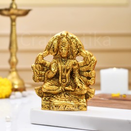 CraftVatika Panchmukhi Hanuman for Door Entrance Statue Wall Hanging Showpiece, (5.5 Inches, Height) (Set of 1)