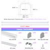 Muzata 10Pack 3.3FT/1M Excellent Spotless LED Channel LED Strip Diffuser