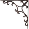 Ornate Fleur De Lis Wall Shelf Bracket Brace Rust Brown